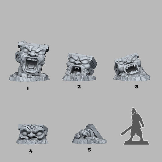 3D Printed Fantastic Plants and Rocks Cursed Totems 28mm - 32mm D&D Wargaming - 3D Printing Boss 