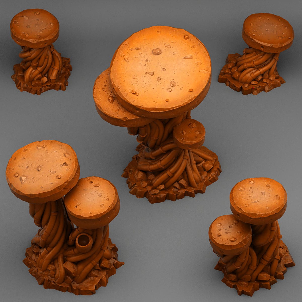 3D Printed Fantastic Plants and Rocks Cyber Desert Rocks 28mm - 32mm D&D Wargaming - 3D Printing Boss 