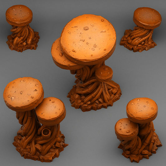 3D Printed Fantastic Plants and Rocks Cyber Desert Rocks 28mm - 32mm D&D Wargaming - 3D Printing Boss 