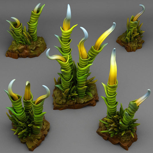 3D Printed Fantastic Plants and Rocks Damned Lilies 28mm - 32mm D&D Wargaming - 3D Printing Boss 