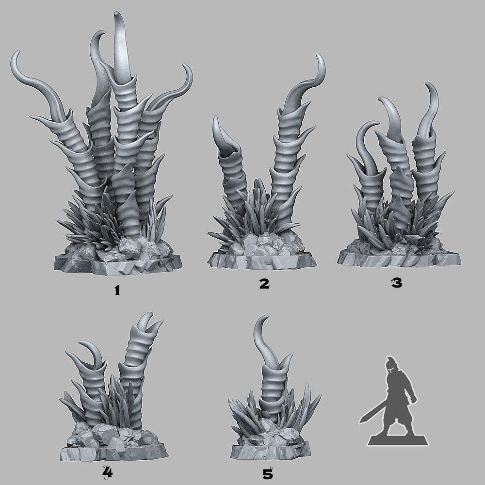 3D Printed Fantastic Plants and Rocks Damned Lilies 28mm - 32mm D&D Wargaming - 3D Printing Boss 