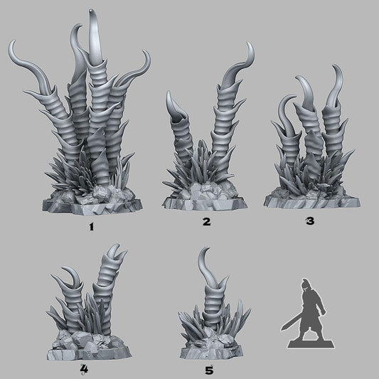 3D Printed Fantastic Plants and Rocks Damned Lilies 28mm - 32mm D&D Wargaming - 3D Printing Boss 