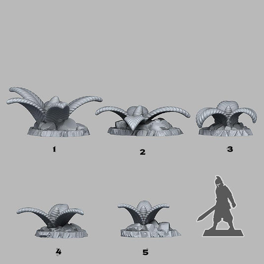 3D Printed Fantastic Plants and Rocks Dangerous Bee Plants 28mm - 32mm D&D Wargaming - 3D Printing Boss 