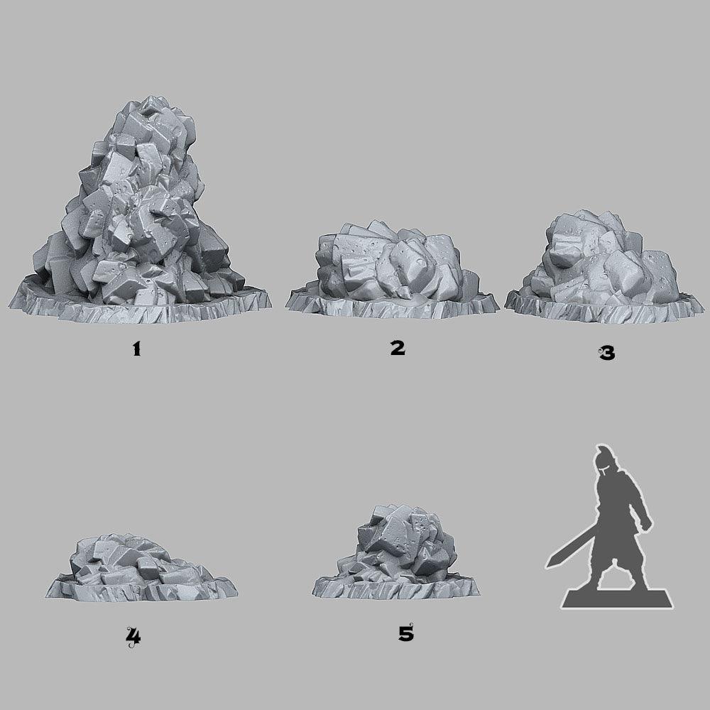 3D Printed Fantastic Plants and Rocks Dangerous Desert Stones 28mm - 32mm D&D Wargaming - 3D Printing Boss 