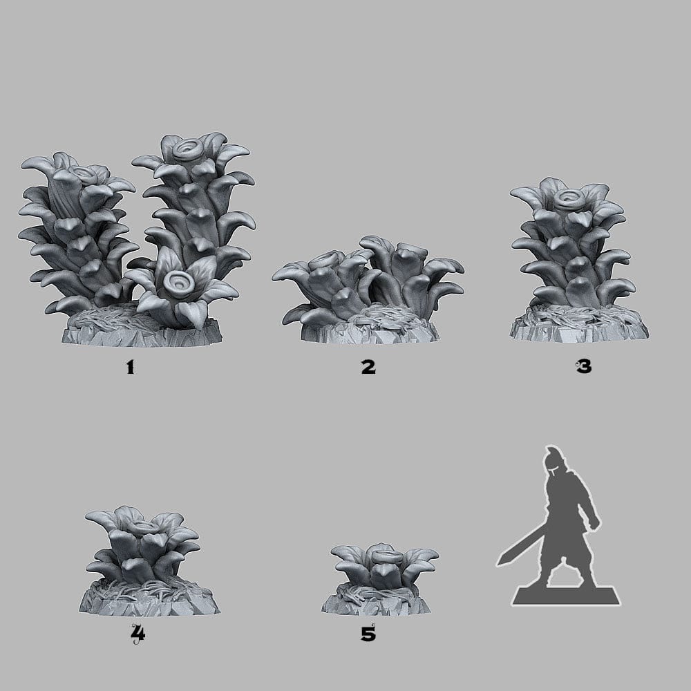 3D Printed Fantastic Plants and Rocks Dangerous Night Plants 28mm - 32mm D&D Wargaming - 3D Printing Boss 