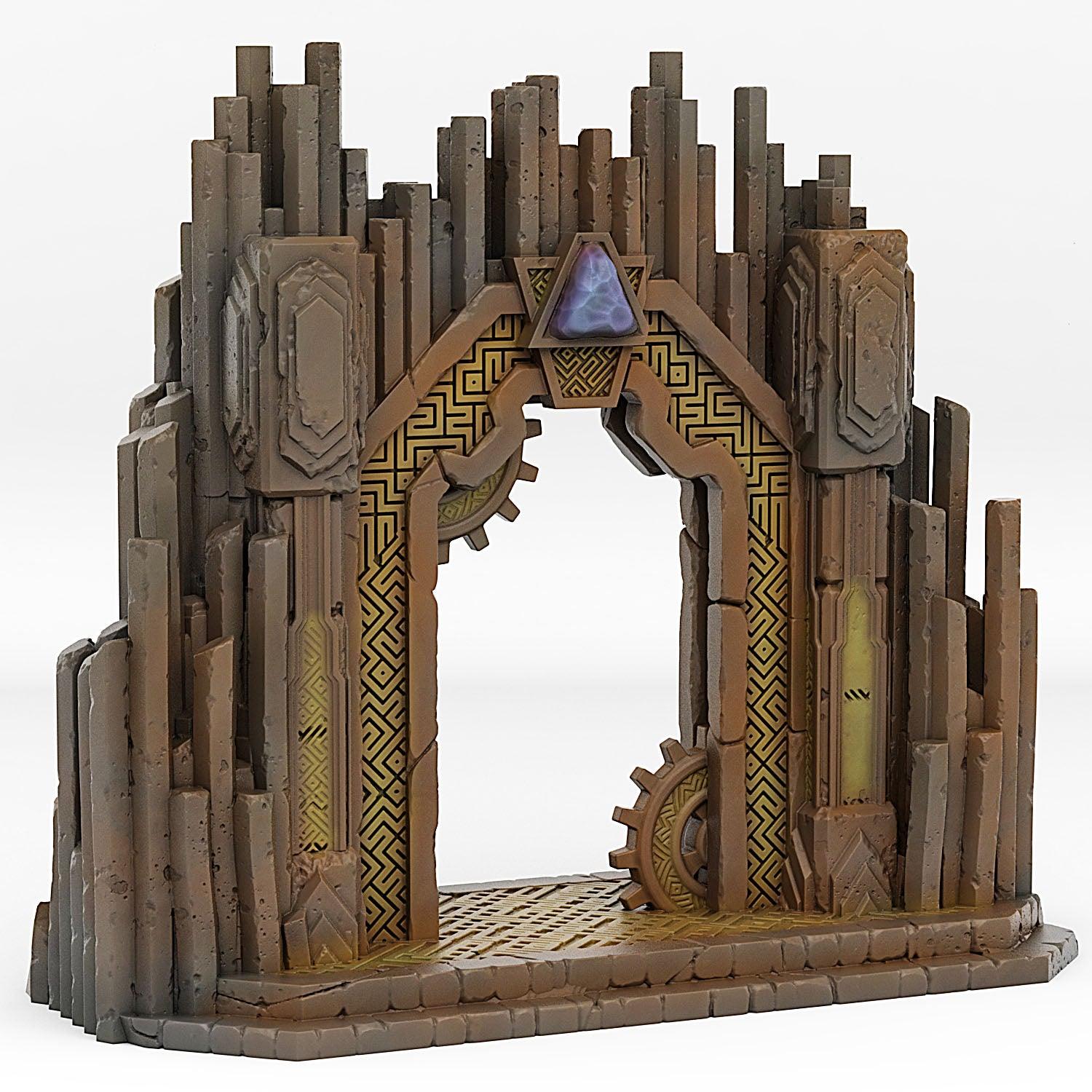3D Printed Fantastic Plants and Rocks Dwarf Mine Portal With Its Lava Effect 28mm - 32mm D&D Wargaming - 3D Printing Boss 