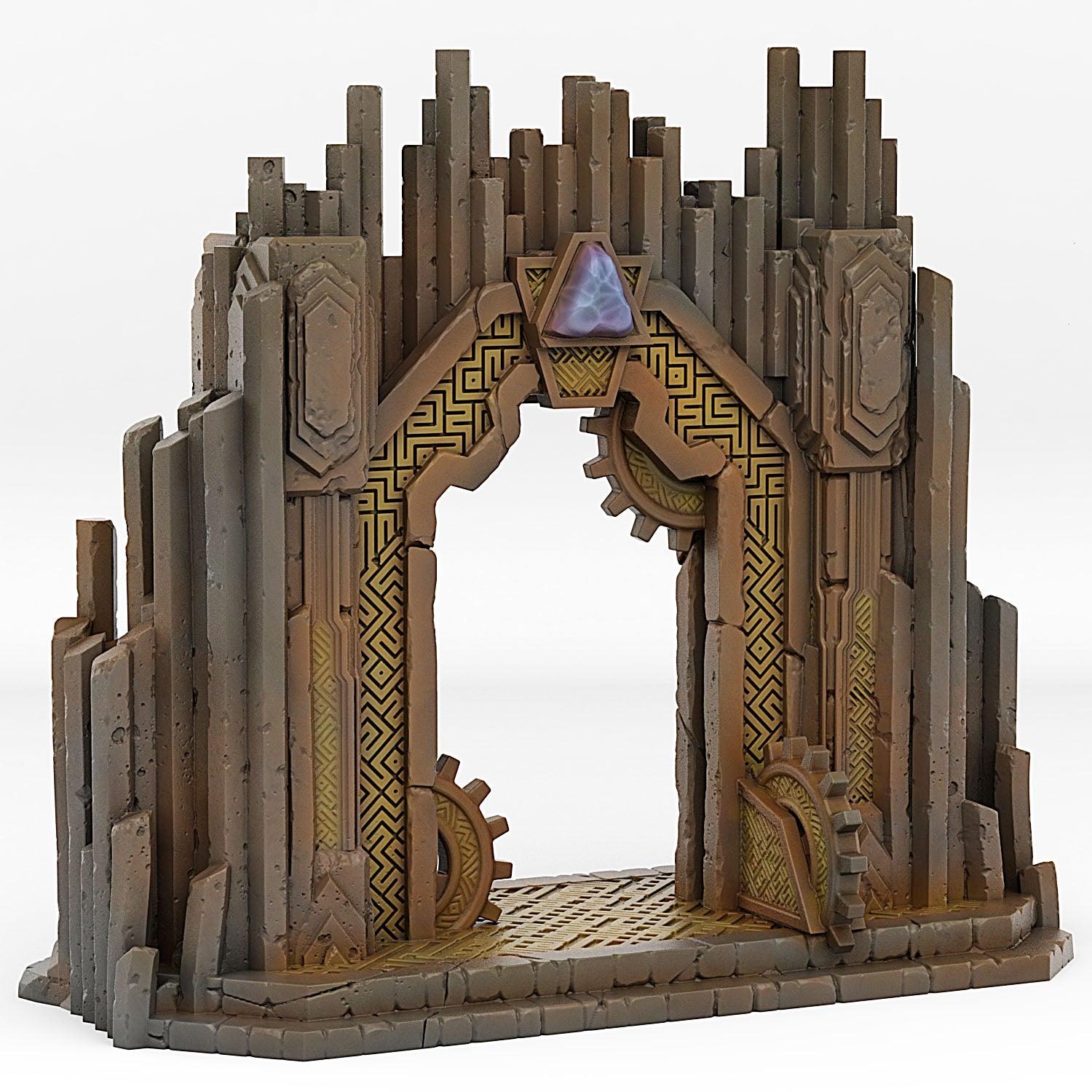 3D Printed Fantastic Plants and Rocks Dwarf Mine Portal With Its Lava Effect 28mm - 32mm D&D Wargaming - 3D Printing Boss 