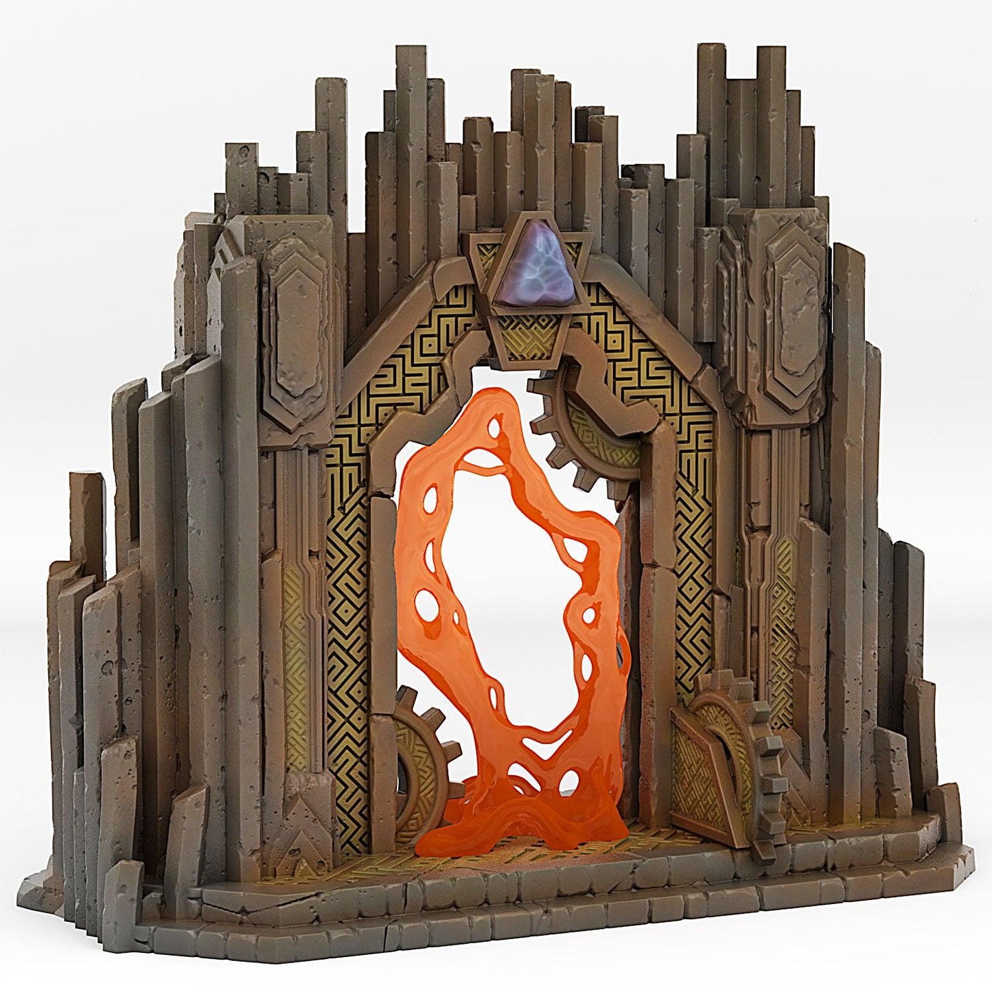 3D Printed Fantastic Plants and Rocks Dwarf Mine Portal With Its Lava Effect 28mm - 32mm D&D Wargaming - 3D Printing Boss 