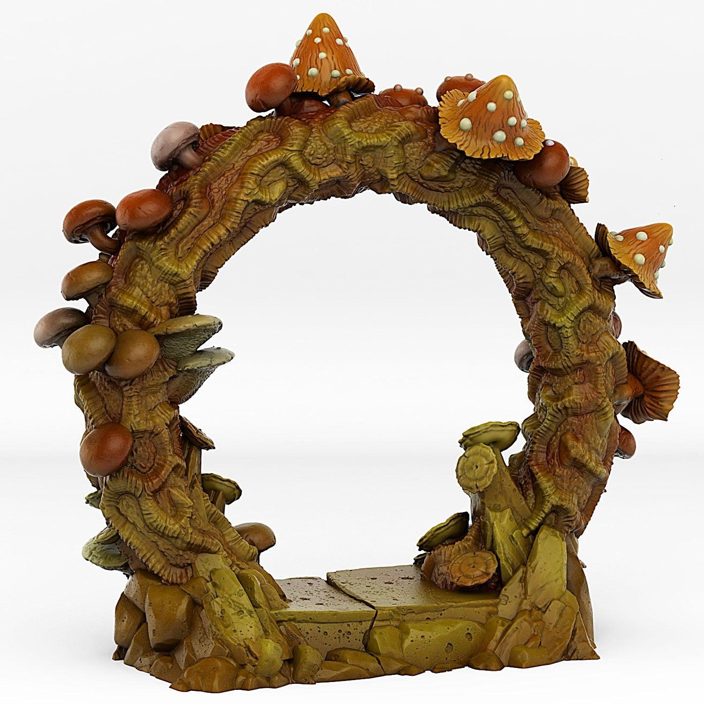 3D Printed Fantastic Plants and Rocks Forest Mushrooms Portal With Its Mushroom Slime Effect 28mm - 32mm D&D Wargaming - 3D Printing Boss 