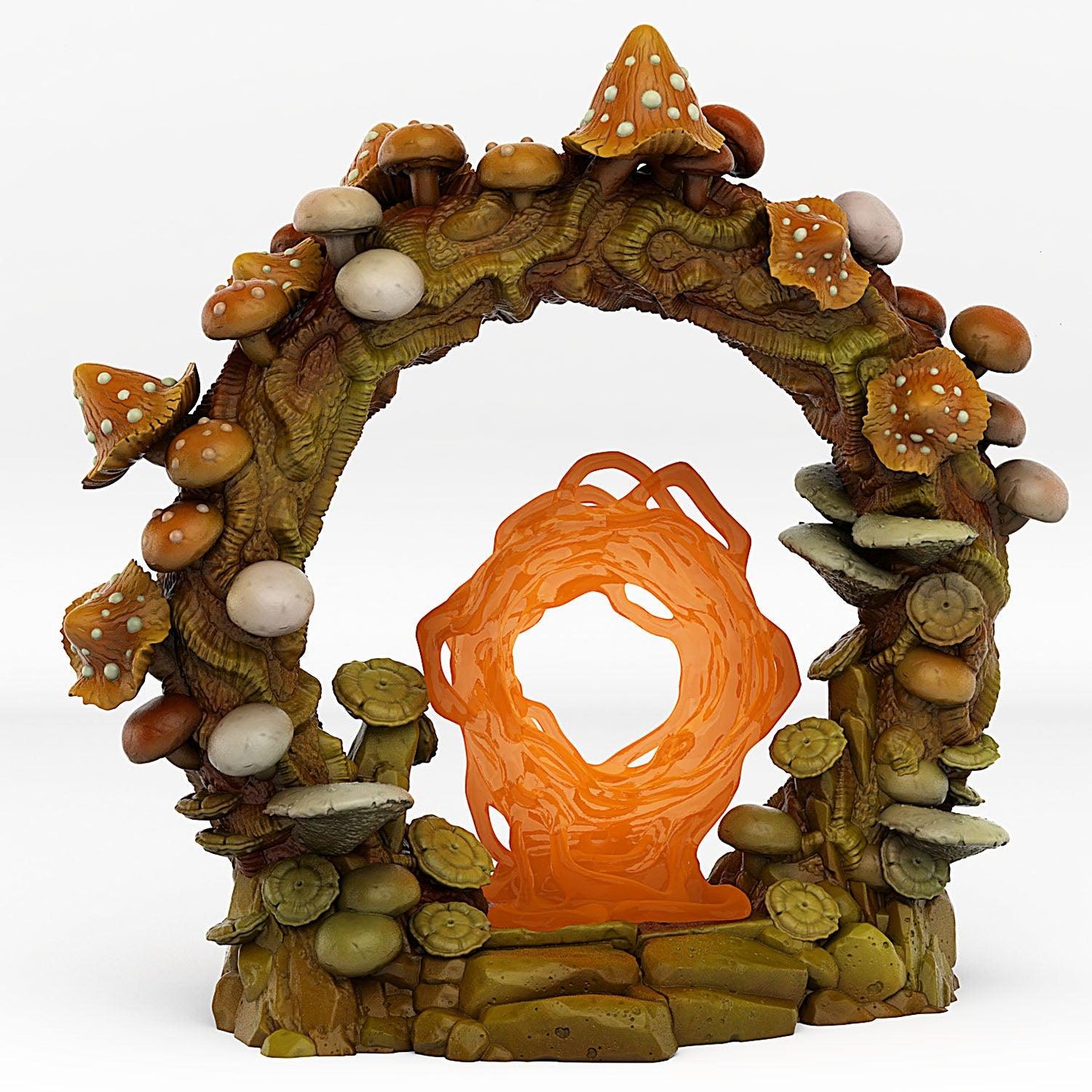 3D Printed Fantastic Plants and Rocks Forest Mushrooms Portal With Its Mushroom Slime Effect 28mm - 32mm D&D Wargaming - 3D Printing Boss 
