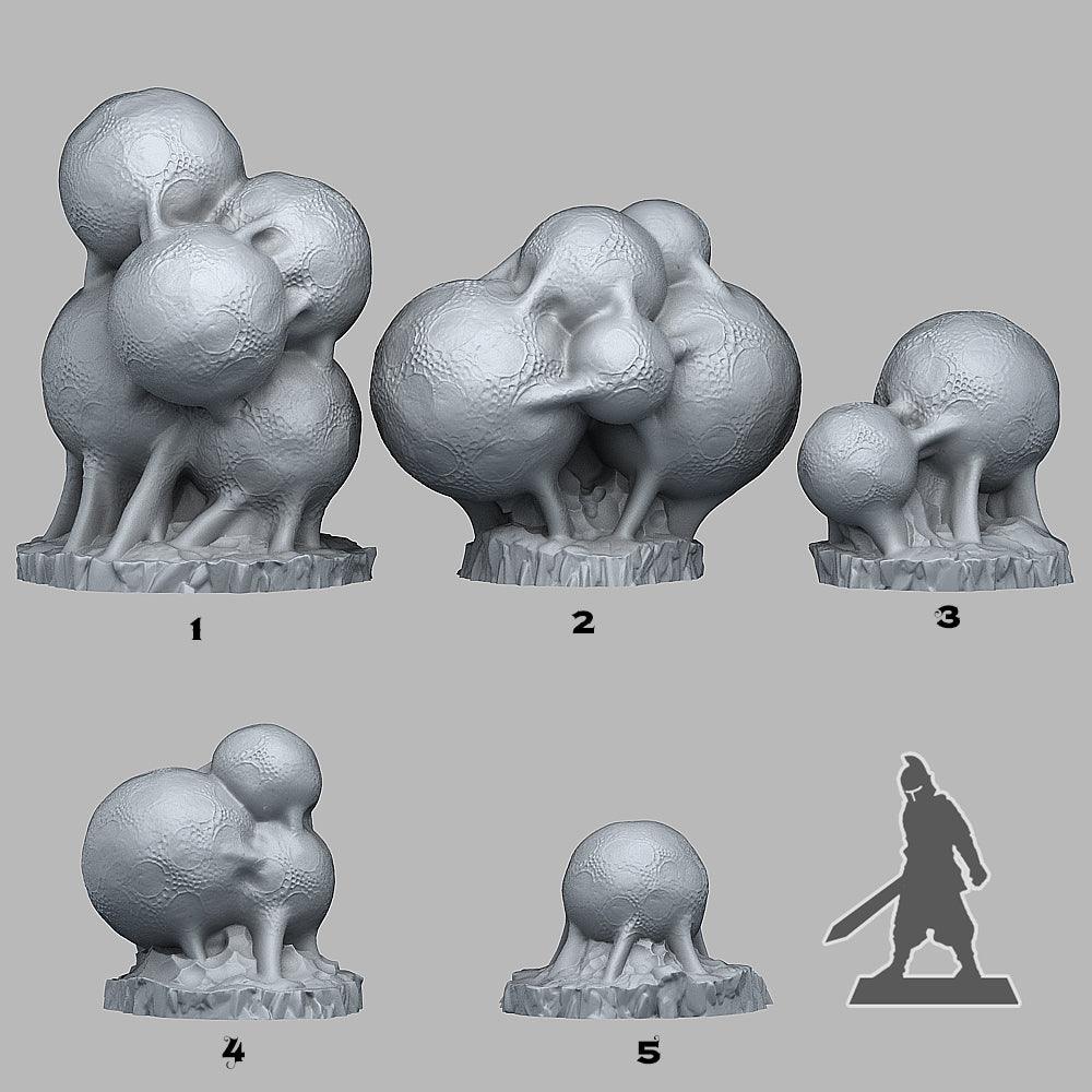 3D Printed Fantastic Plants and Rocks Giant Spider Eggs 28mm - 32mm D&D Wargaming - 3D Printing Boss 