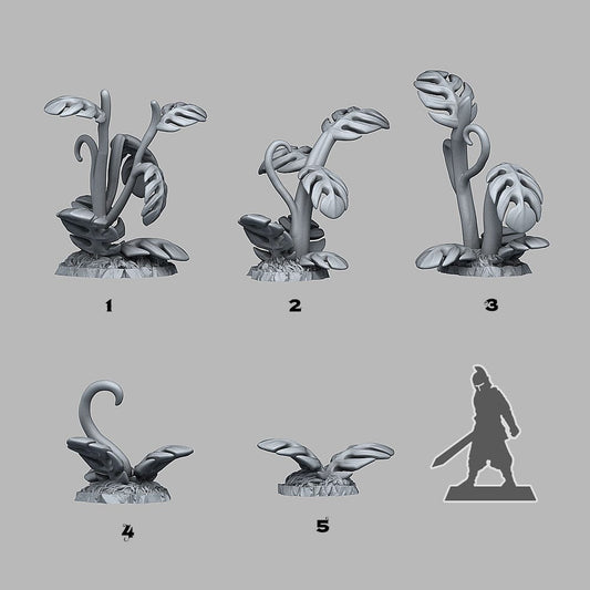 3D Printed Fantastic Plants and Rocks Giant Tropical Plants 28mm - 32mm D&D Wargaming - 3D Printing Boss 