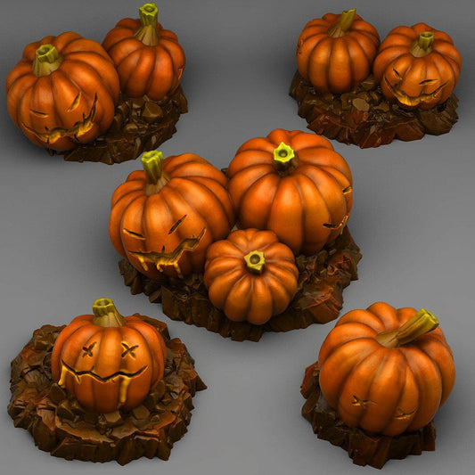 3D Printed Fantastic Plants and Rocks Halloween Pumpkins 28mm - 32mm D&D Wargaming - 3D Printing Boss 