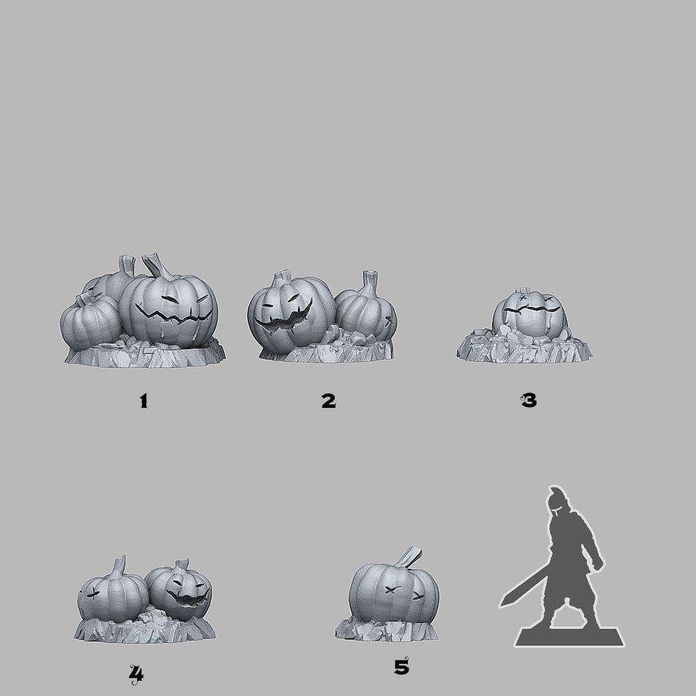 3D Printed Fantastic Plants and Rocks Halloween Pumpkins 28mm - 32mm D&D Wargaming - 3D Printing Boss 
