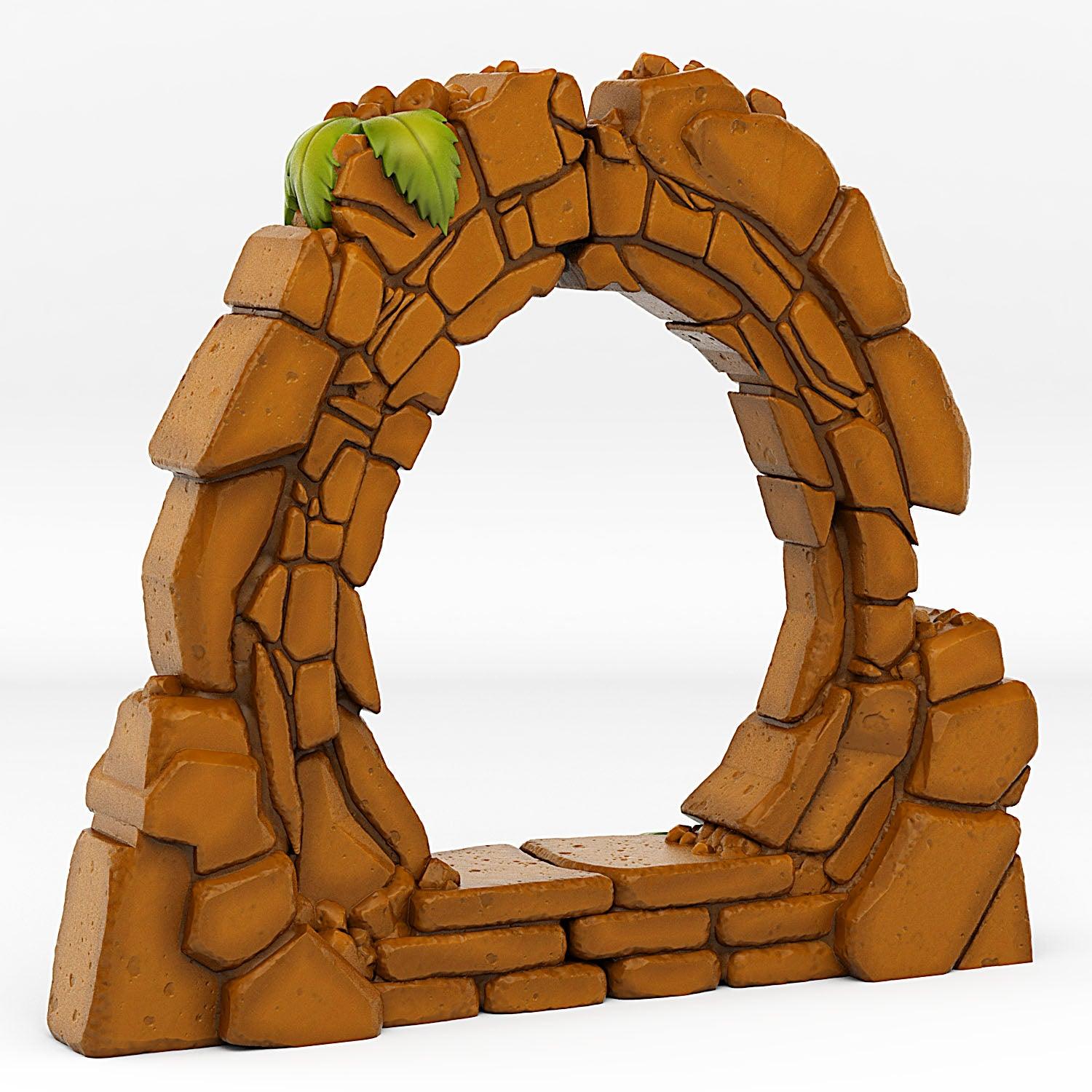 3D Printed Fantastic Plants and Rocks Jurassic Portal With Its Forgotten Effect 28mm - 32mm D&D Wargaming - 3D Printing Boss 
