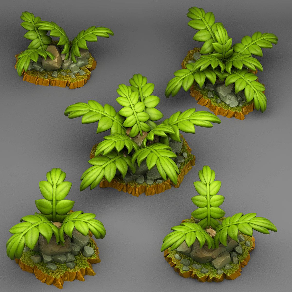 3D Printed Fantastic Plants and Rocks Legendary Celtic Plants 28mm - 32mm D&D Wargaming - 3D Printing Boss 
