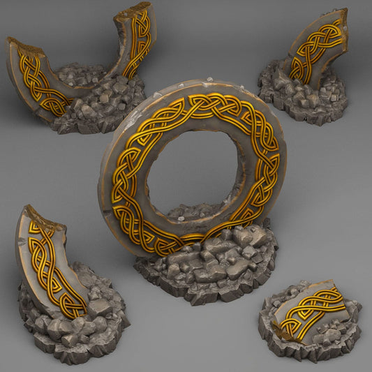 3D Printed Fantastic Plants and Rocks Magic Dwarf Ruins 28mm - 32mm D&D Wargaming - 3D Printing Boss 