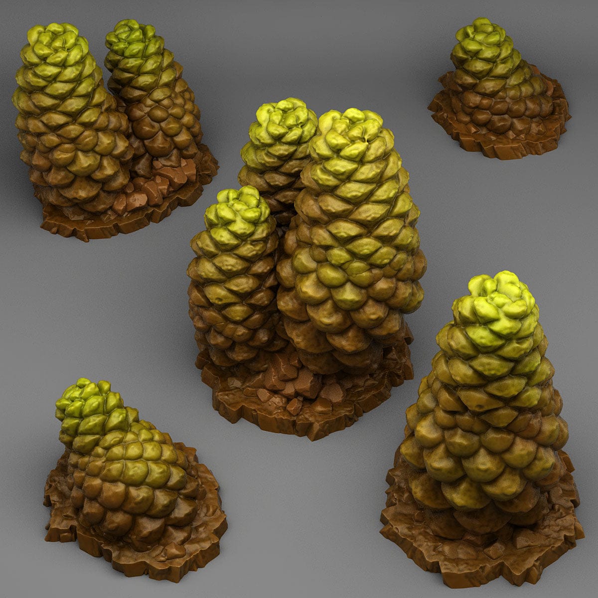 3D Printed Fantastic Plants and Rocks Pinecones Aberation 28mm - 32mm D&D Wargaming - 3D Printing Boss 