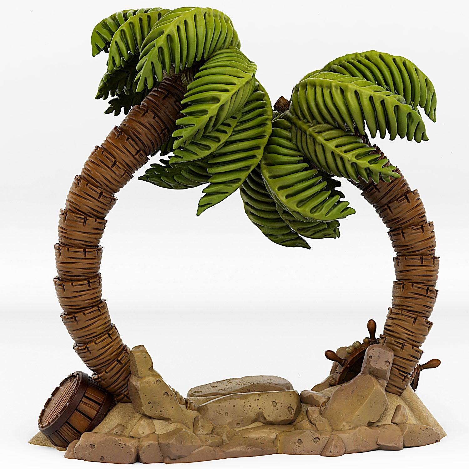 3D Printed Fantastic Plants and Rocks Pirate Island Portal With Its Pirate Skull Effect 28mm - 32mm D&D Wargaming - 3D Printing Boss 