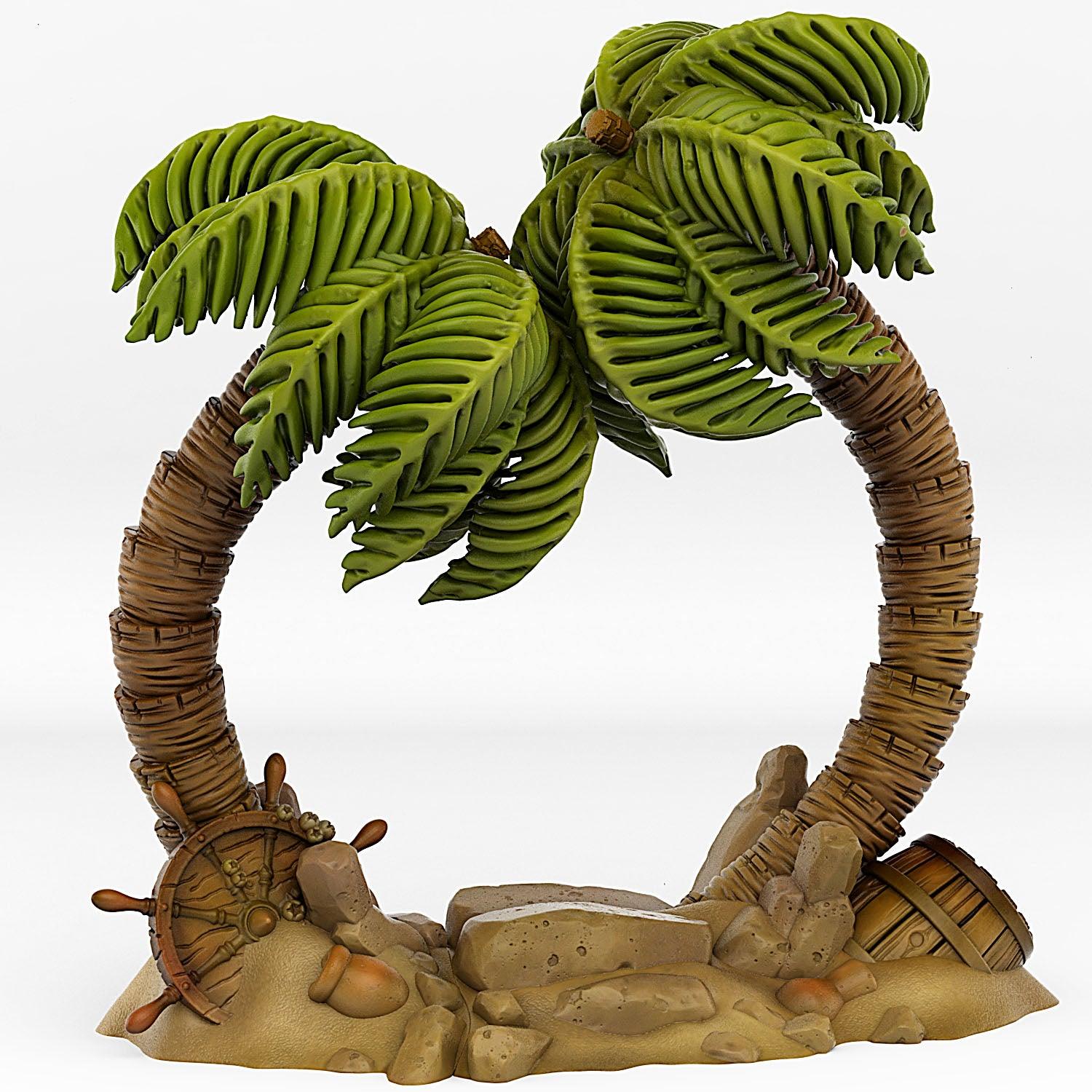 3D Printed Fantastic Plants and Rocks Pirate Island Portal With Its Pirate Skull Effect 28mm - 32mm D&D Wargaming - 3D Printing Boss 