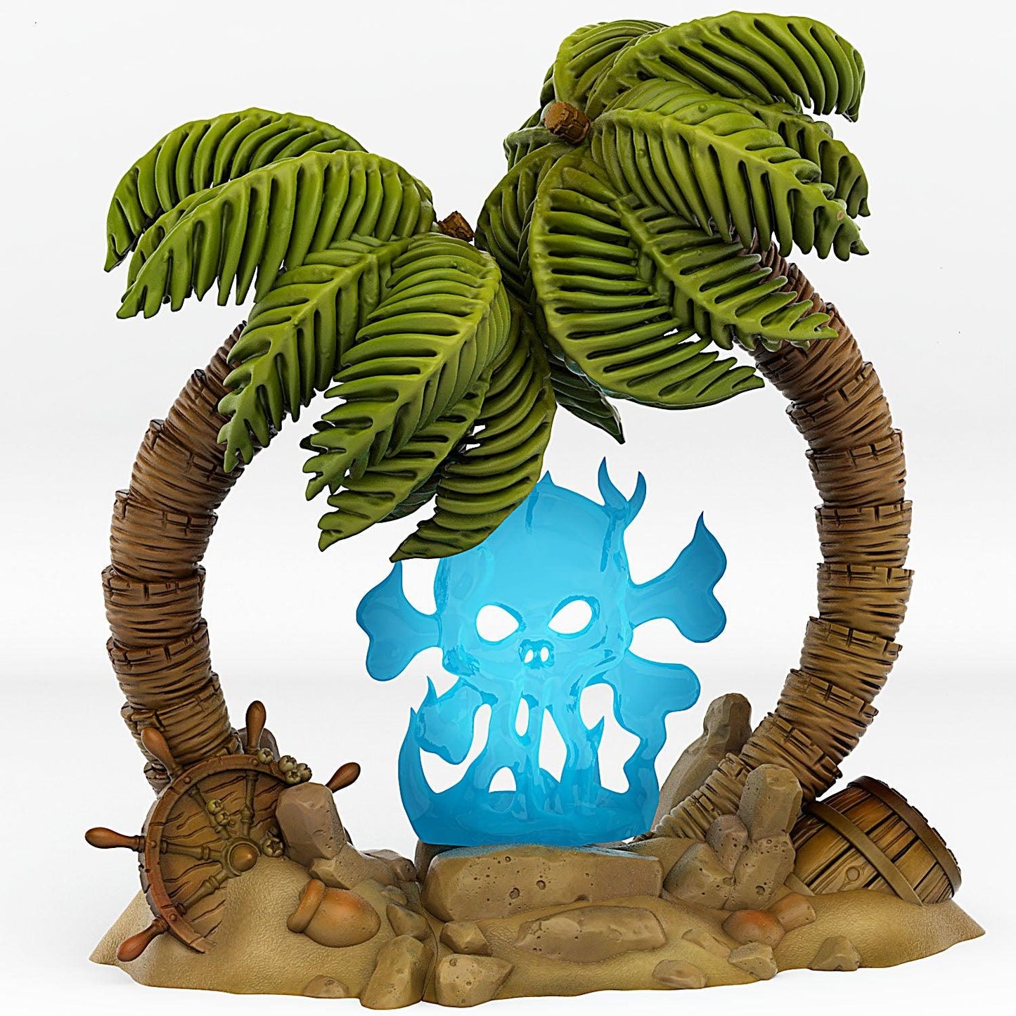 3D Printed Fantastic Plants and Rocks Pirate Island Portal With Its Pirate Skull Effect 28mm - 32mm D&D Wargaming - 3D Printing Boss 