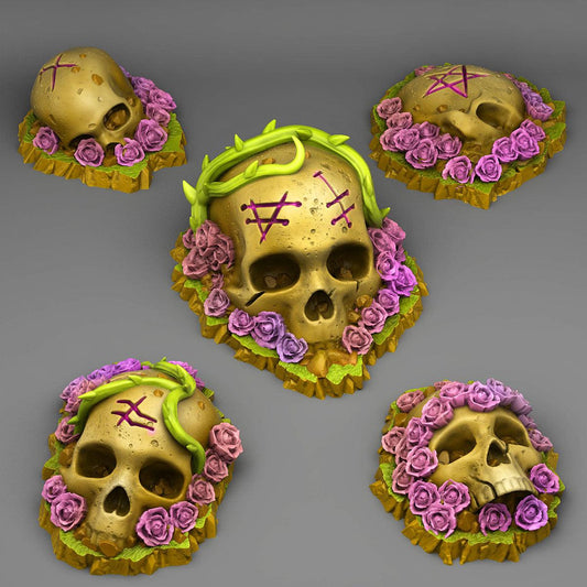 3D Printed Fantastic Plants and Rocks Roses Od Death 28mm - 32mm D&D Wargaming - 3D Printing Boss 