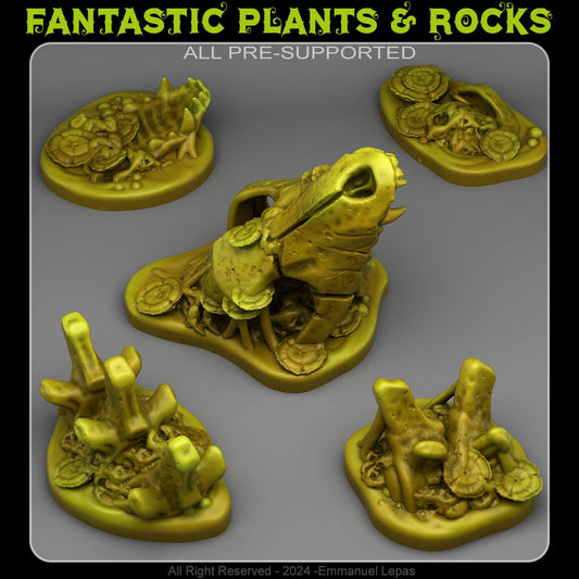 3D Printed Fantastic Plants and Rocks Swamp Monster Bones 28mm - 32mm D&D Wargaming - 3D Printing Boss 