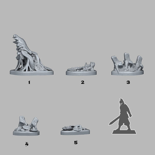 3D Printed Fantastic Plants and Rocks Swamp Monster Bones 28mm - 32mm D&D Wargaming - 3D Printing Boss 