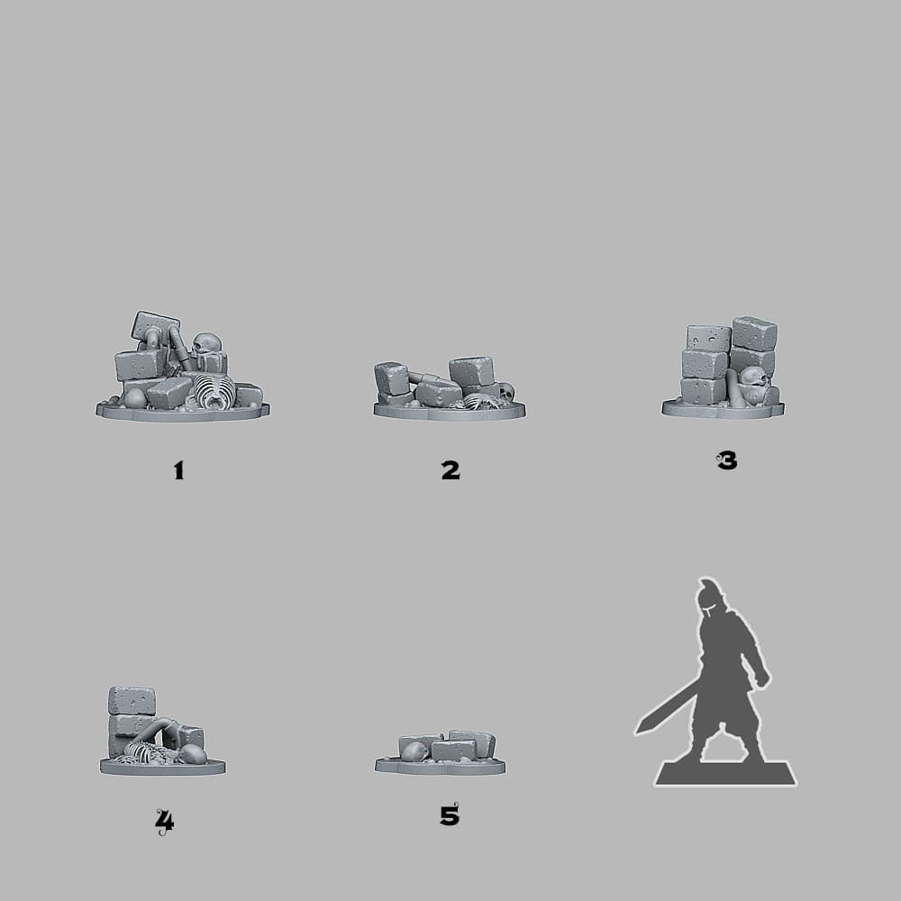 3D Printed Fantastic Plants and Rocks Toxic Ruins 28mm - 32mm D&D Wargaming - 3D Printing Boss 