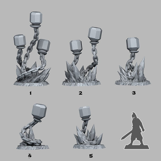 3D Printed Fantastic Plants and Rocks Underdark Crystal Lights 28mm - 32mm D&D Wargaming - 3D Printing Boss 