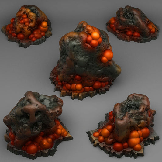 3D Printed Fantastic Plants and Rocks Virus Rocks 28mm - 32mm D&D Wargaming - 3D Printing Boss 