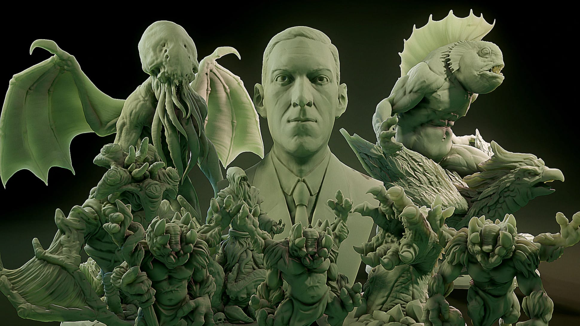 3D Printed Nafarrate Aboleth Lovecraftian Bestiary 28 32 mm D&D - 3D Printing Boss 