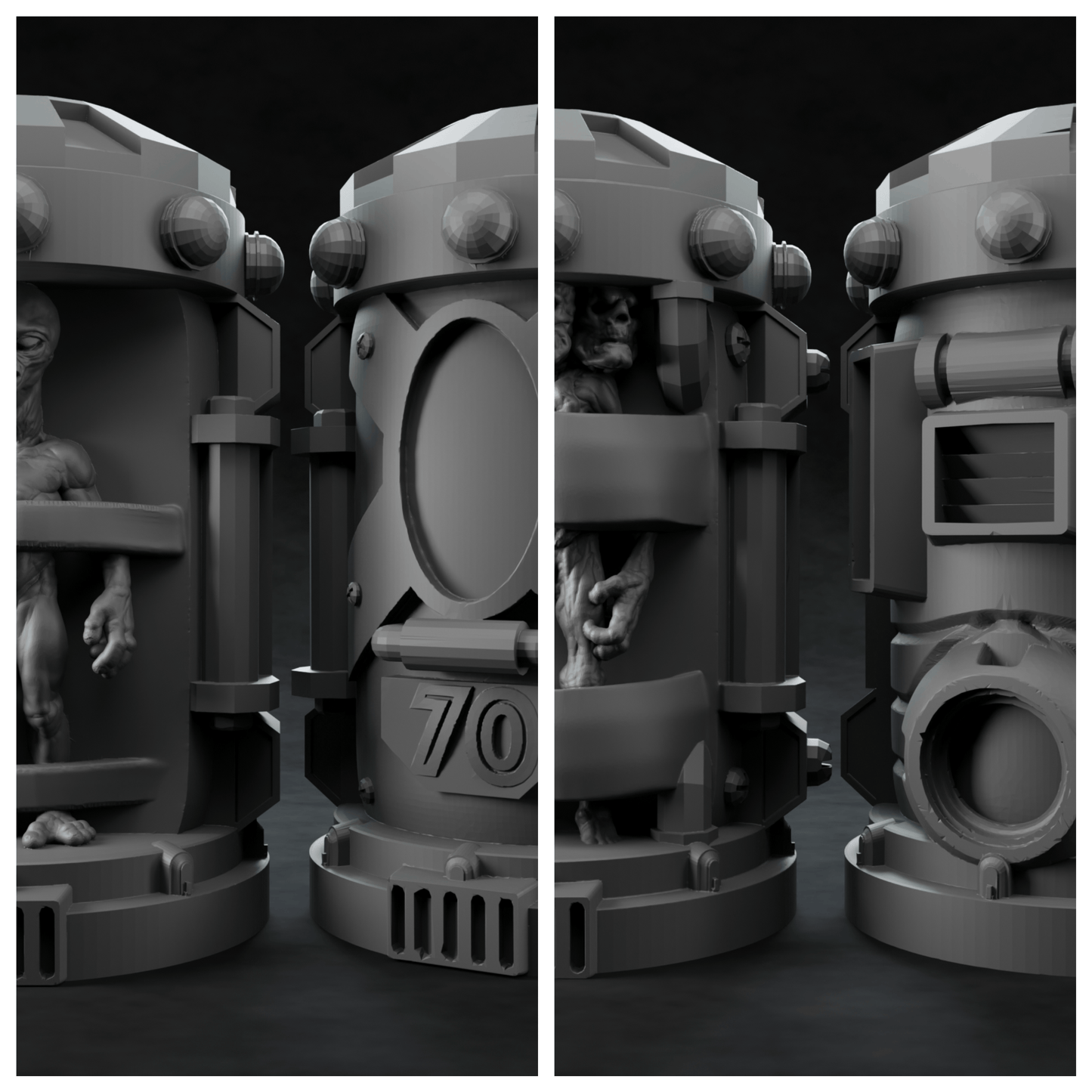 3D Printed Nafarrate Alien Capsule Set Space Orcs 28 32 mm D&D - 3D Printing Boss 