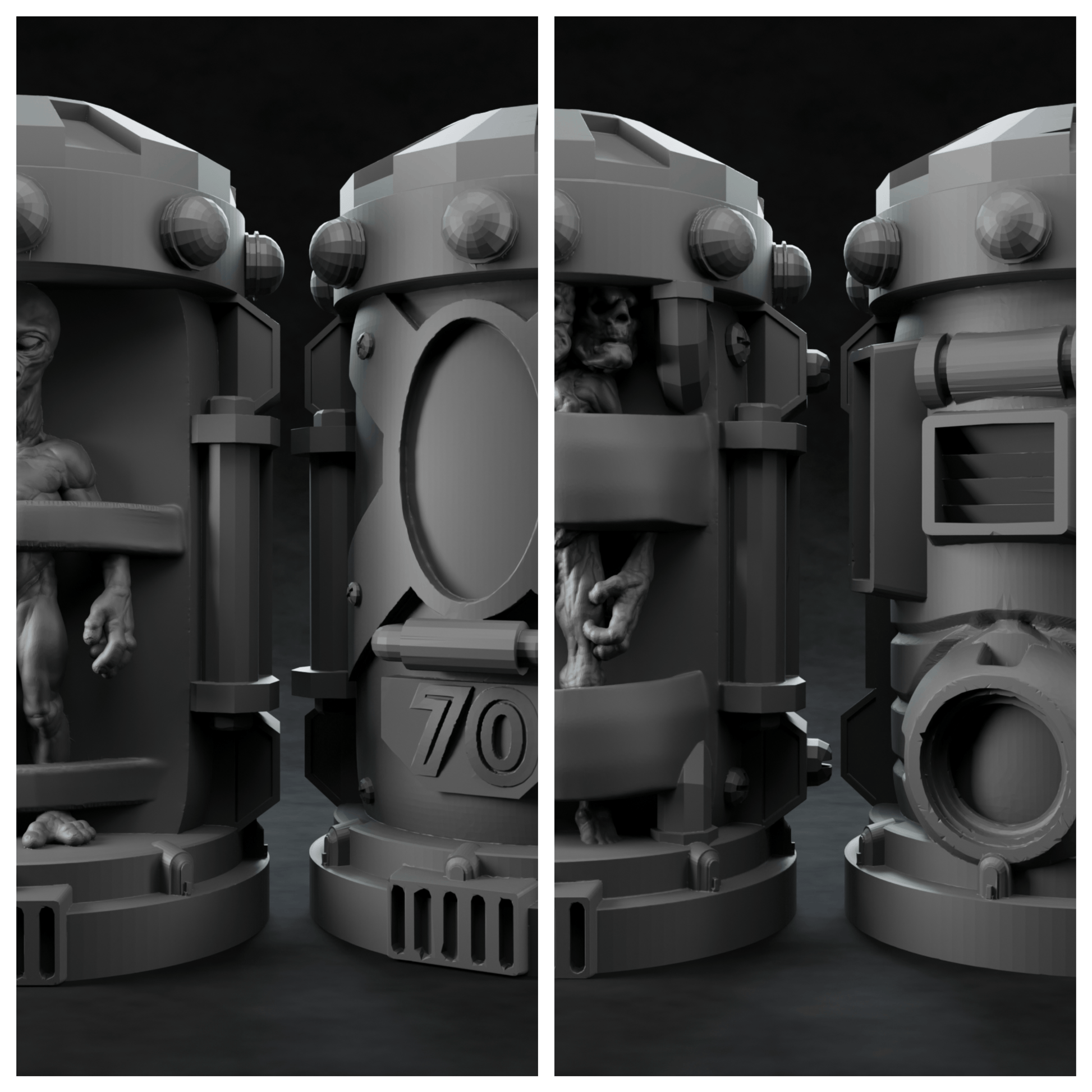 3D Printed Nafarrate Alien Capsule Set Space Orcs 28 32 mm D&D - 3D Printing Boss 