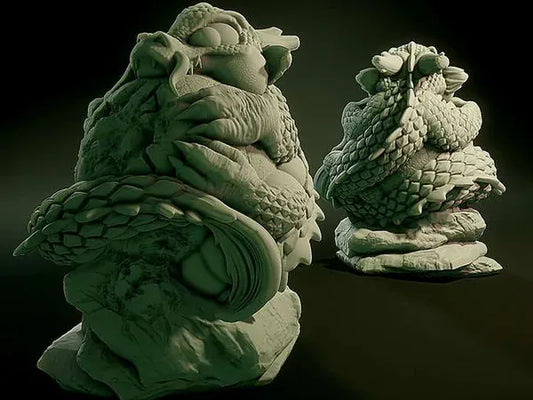 3D Printed Nafarrate Baby Sea Dragon Lovecraftian Bestiary 28 32 mm D&D - 3D Printing Boss 