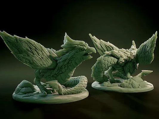 3D Printed Nafarrate Basilisk Lovecraftian Bestiary 28 32 mm D&D - 3D Printing Boss 