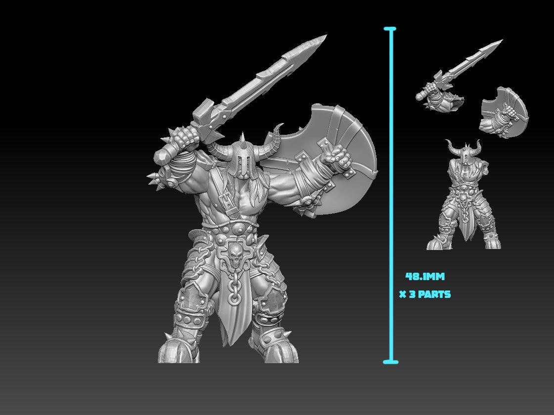 3D Printed Nafarrate - Chaos Vikings Chaos Viking 2 - 28 32 mm D&D - 3D Printing Boss 
