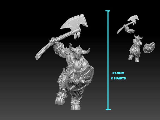 3D Printed Nafarrate - Chaos Vikings Chaos Viking 3 - 28 32 mm D&D - 3D Printing Boss 