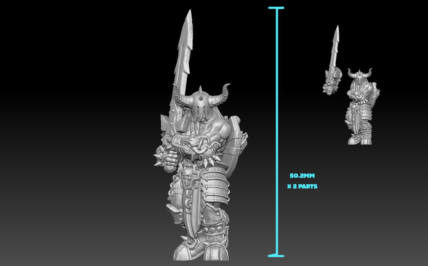 3D Printed Nafarrate - Chaos Vikings Chaos Viking 4 - 28 32 mm D&D - 3D Printing Boss 