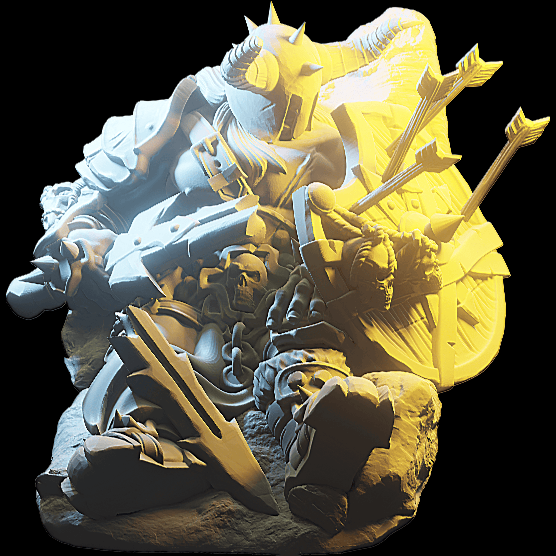 3D Printed Nafarrate - Chaos Vikings Chaos Viking 5 - 28 32 mm D&D - 3D Printing Boss 