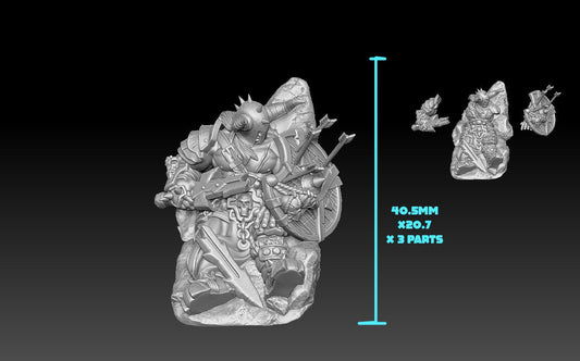 3D Printed Nafarrate - Chaos Vikings Chaos Viking 5 - 28 32 mm D&D - 3D Printing Boss 
