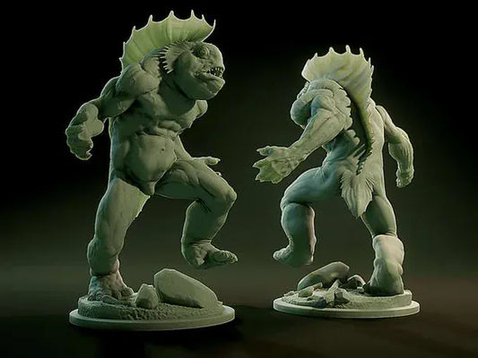 3D Printed Nafarrate Dagon Lovecraftian Bestiary 28 32 mm D&D - 3D Printing Boss 