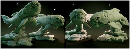 3D Printed Nafarrate Dunkleosteus Lovecraftian Bestiary 28 32 mm D&D - 3D Printing Boss 