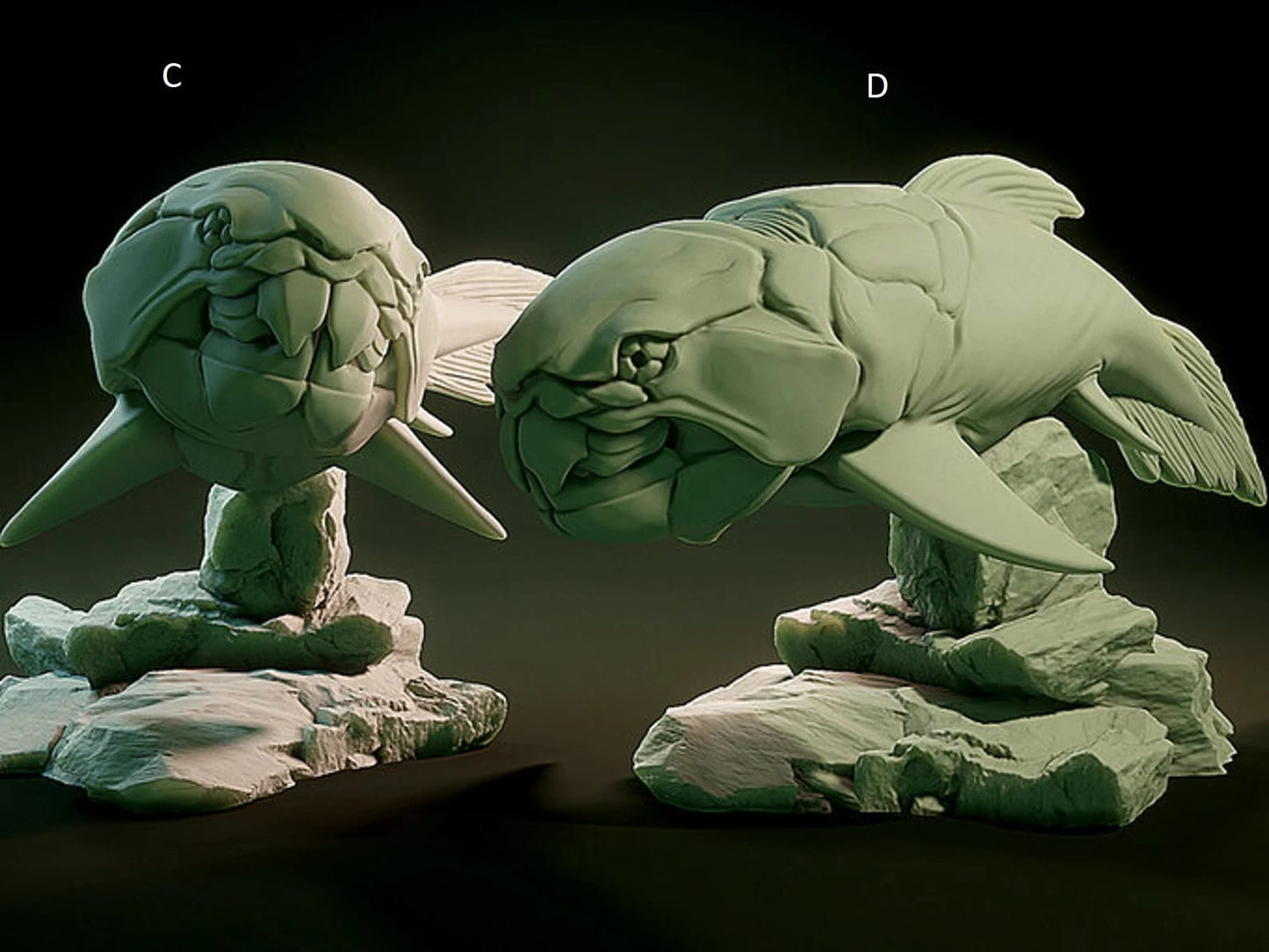 3D Printed Nafarrate Dunkleosteus Lovecraftian Bestiary 28 32 mm D&D - 3D Printing Boss 