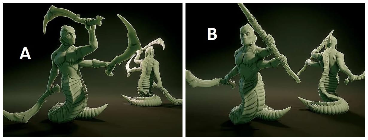 3D Printed Nafarrate Gnor Lovecraftian Bestiary 28 32 mm D&D - 3D Printing Boss 