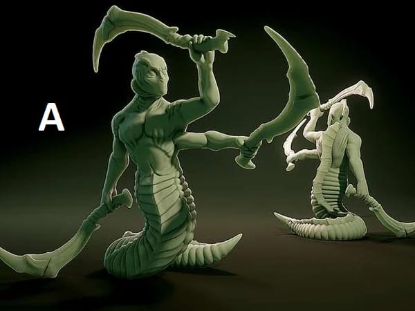 3D Printed Nafarrate Gnor Lovecraftian Bestiary 28 32 mm D&D - 3D Printing Boss 