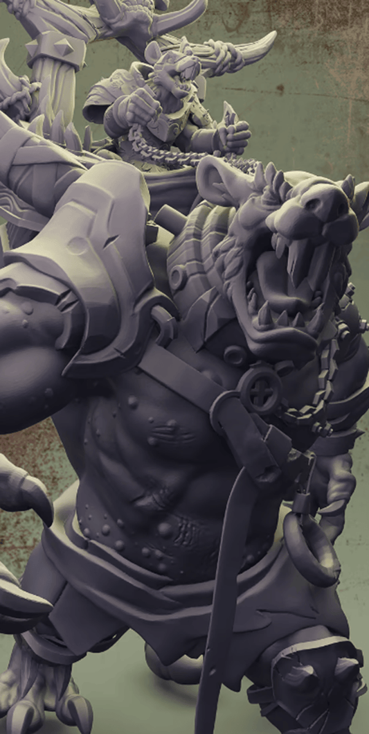 3D Printed Nafarrate Goliath Rat Rats Army 28mm 32mm D&D - 3D Printing Boss 
