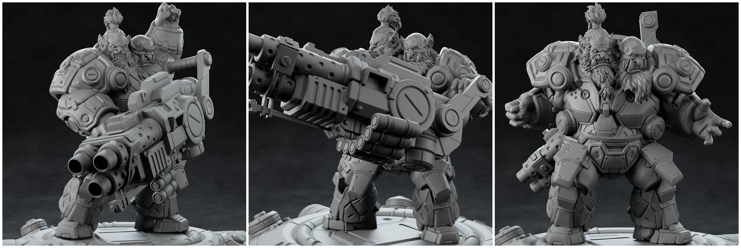 3D Printed Nafarrate Heavy Orc Set Space Orcs 28 32 mm D&D - 3D Printing Boss 