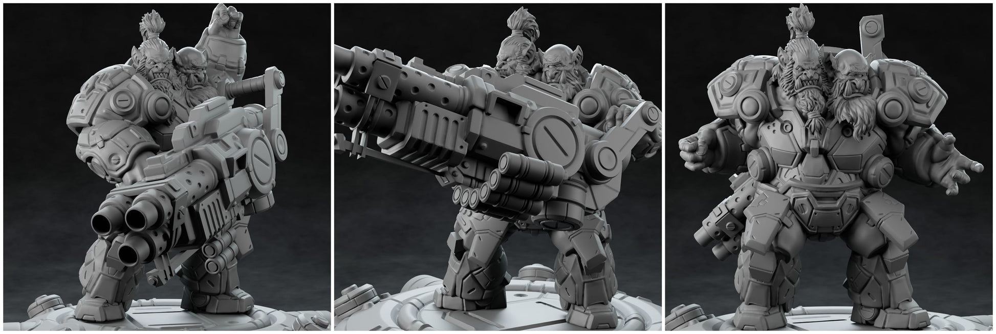 3D Printed Nafarrate Heavy Orc Set Space Orcs 28 32 mm D&D - 3D Printing Boss 
