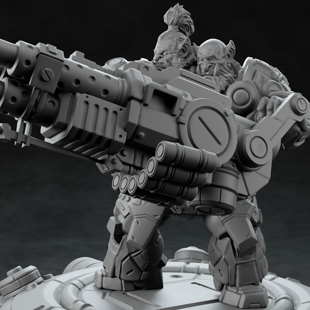 3D Printed Nafarrate Heavy Orc Set Space Orcs 28 32 mm D&D - 3D Printing Boss 